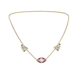 Collier Mme La Marquise Diamant Marquise Rose, Or 18 carats - Lauredi