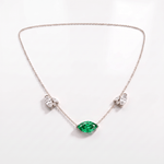 Collier Mme La Marquise Diamant Marquise Vert - Lauredi