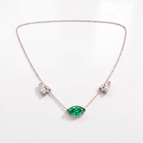Collier Mme La Marquise Diamant Marquise Vert - Lauredi