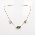 Collier Mme La Marquise Diamant Marquise Vert - Lauredi