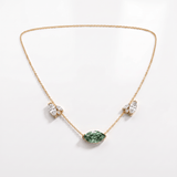 Collier Mme La Marquise Diamant Marquise Vert - Lauredi