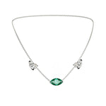 Collier Mme La Marquise Diamant Marquise Vert, Or 18 carats - Lauredi