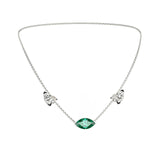 Collier Mme La Marquise Diamant Marquise Vert, Or 18 carats - Lauredi