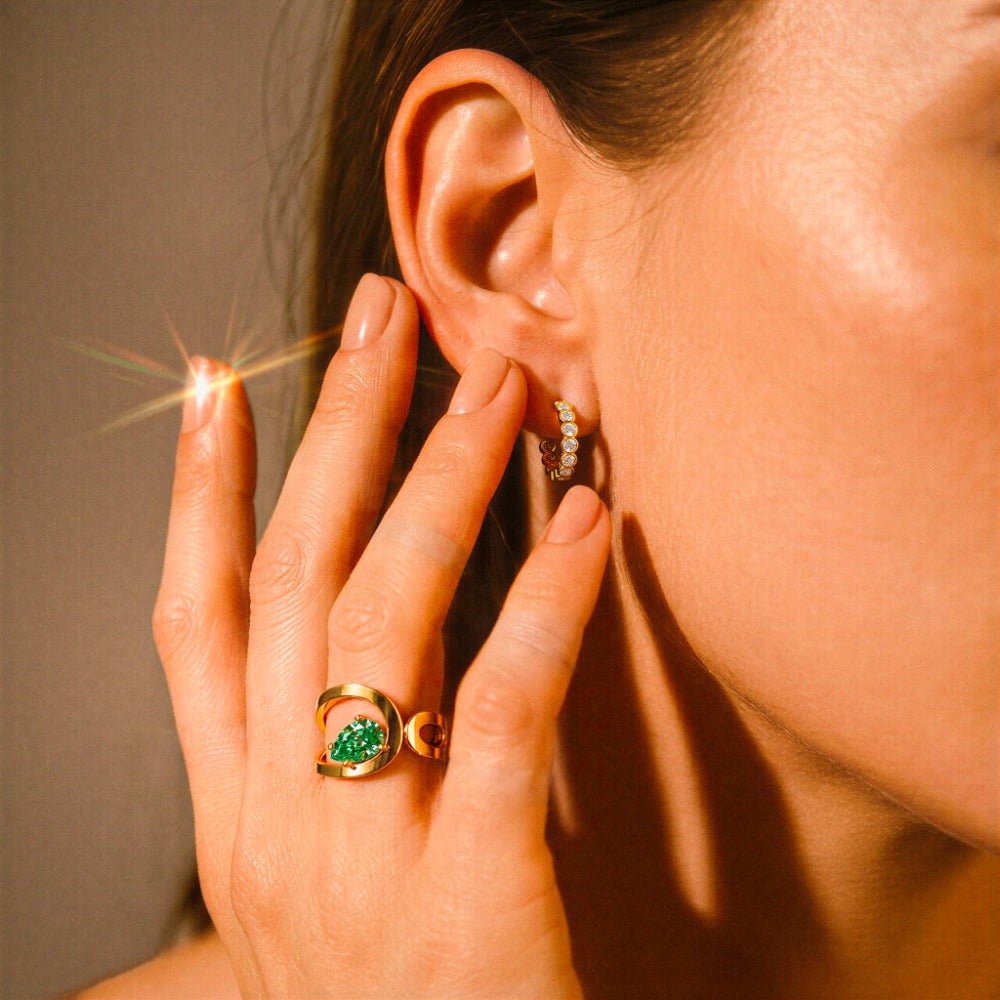 Mini Loop — Créoles Diamants Brilliant - Lauredi