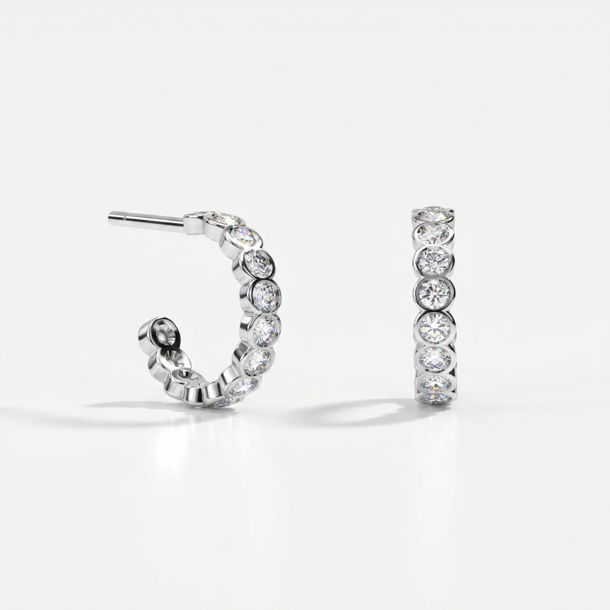 Mini Loop — Créoles Diamants Brilliant - Lauredi