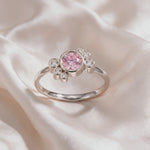 Vidéo bague Andrea diamant rose sur satin - Lauredi