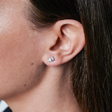 Boucles d'oreilles Pear Diamond Studs