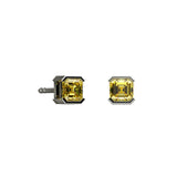 Puces Faubourg 1925 - Diamants Asscher Jaunes, Or Blanc/Jaune 18 carats - Lauredi