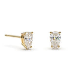 Puces Loop Diamant Poire - Lauredi