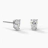 Puces Loop Diamant Poire - Lauredi