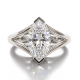 Solitaire Mme La Marquise Diamant Marquise Blanc - Lauredi
