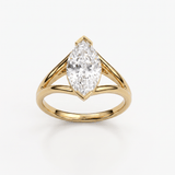 Solitaire Mme La Marquise Diamant Marquise Blanc - Lauredi