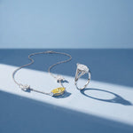 Solitaire Mme La Marquise Diamant Marquise Blanc - Lauredi