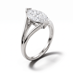Solitaire Mme La Marquise Diamant Marquise Blanc - Lauredi