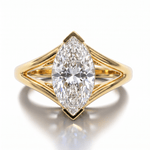 Solitaire Mme La Marquise Diamant Marquise Blanc - Lauredi