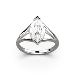 Solitaire Mme La Marquise Diamant Marquise Blanc, Or 18 carats - Lauredi