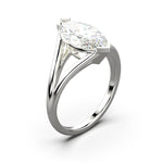 Solitaire Mme La Marquise Diamant Marquise Blanc, Or 18 carats - Lauredi