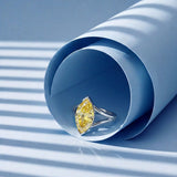 Solitaire Mme La Marquise Diamant Marquise Jaune - Lauredi