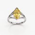 Solitaire Mme La Marquise Diamant Marquise Jaune - Lauredi