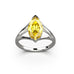 Solitaire Mme La Marquise en or recyclé 18 carats, diamant de laboratoire taille marquise jaune – Lauredi