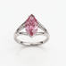 Solitaire Mme La Marquise Diamant Marquise Rose - Lauredi