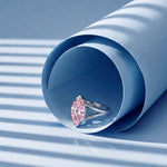 Solitaire Mme La Marquise Diamant Marquise Rose - Lauredi