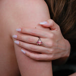 Solitaire Mme La Marquise Diamant Marquise Rose, Or 18 carats - Lauredi