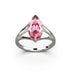 Solitaire Mme La Marquise en or recyclé 18 carats, diamant de laboratoire taille marquise rose – Lauredi