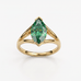 Solitaire Mme La Marquise Diamant Marquise Vert - Lauredi